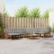 Set di divani da esterno 8 pcs Grigio Naturale e Chiaro 3369694