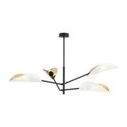 Emibig Plafoniera VENE 4 luci E14 nero bianco oro 1159/4