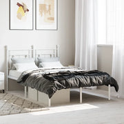 Giroletto con Testiera-Struttura Letto con testiera Metallo Bianco 120x190 cm 915305