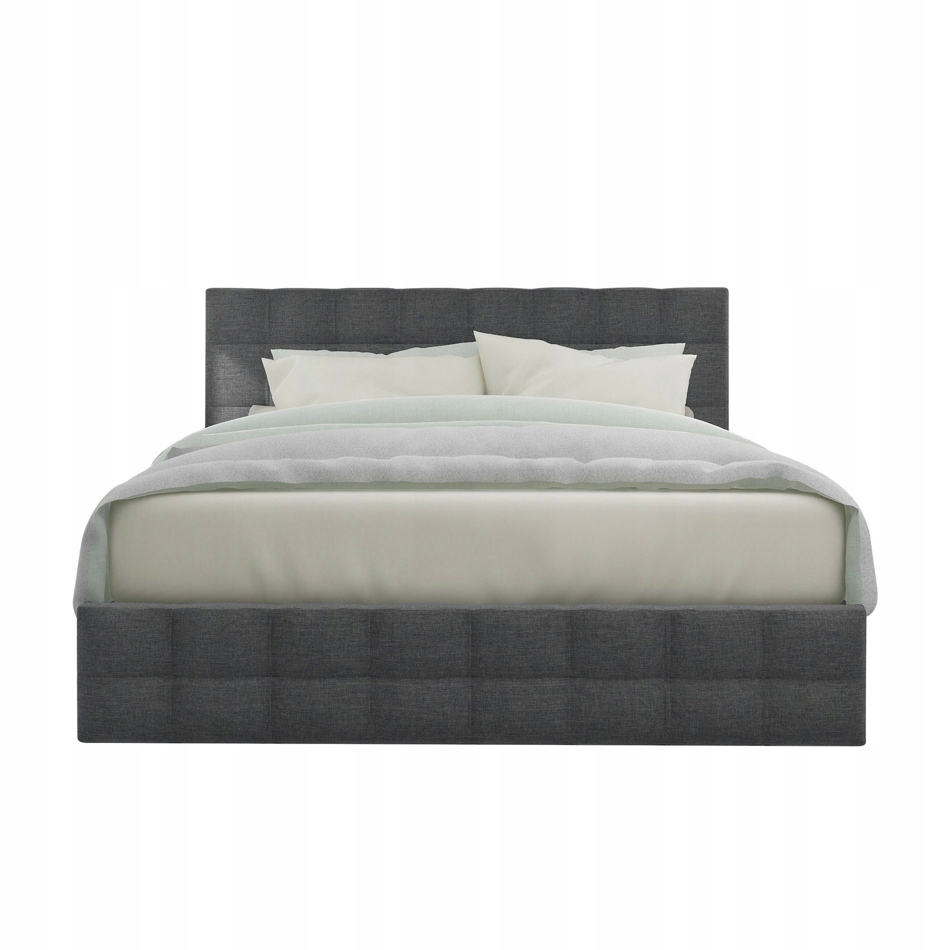 Letto con testiera regolabile e 4 cassetti - Xylo - 140x200 - Grigio