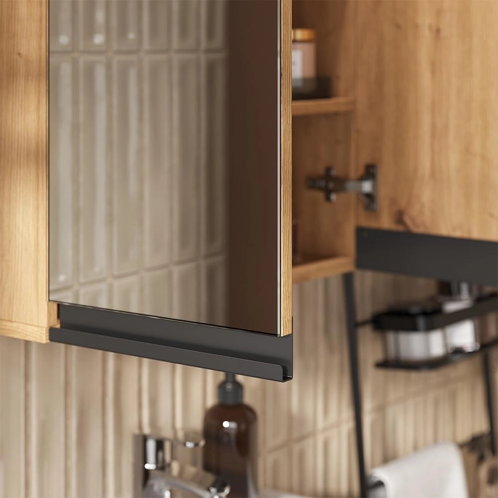 Set di mobili da bagno Torren, Artigiano, 60 cm, composto da specchio da bagno e mobile sottolavabo
