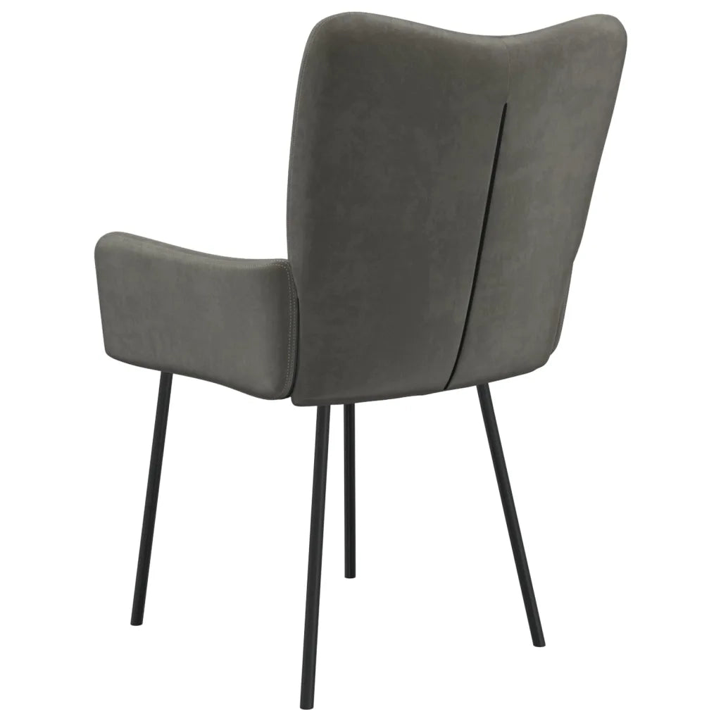 Sedie da Pranzo 2 pz Grigio Scuro in Velluto cod mxl 8746