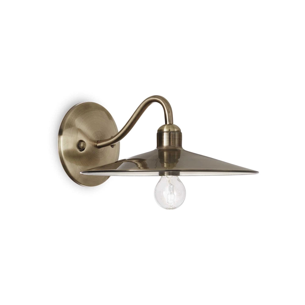Applique Rustica-Country Cantina Metallo Ottone Brunito 1 Luce E14