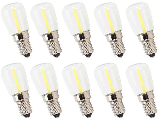 Lampadine LED Mini Dimmabili - Fitting E14 - 10 Pezzi - Alta Luminosità - 1,5 W - Lampada a Olio