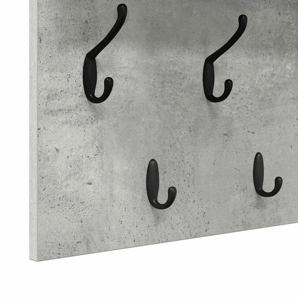 Appendiabiti a muro Grigio cemento 60 x 40 x 12 cm CFW7099872