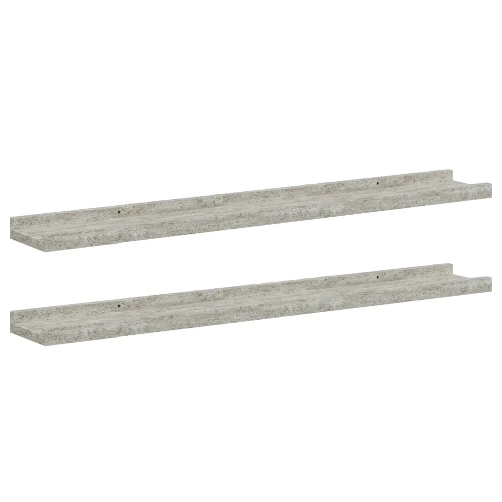 Mensole da Parete 2 pz Grigio Cemento 80x9x3 cm cod mxl 48792