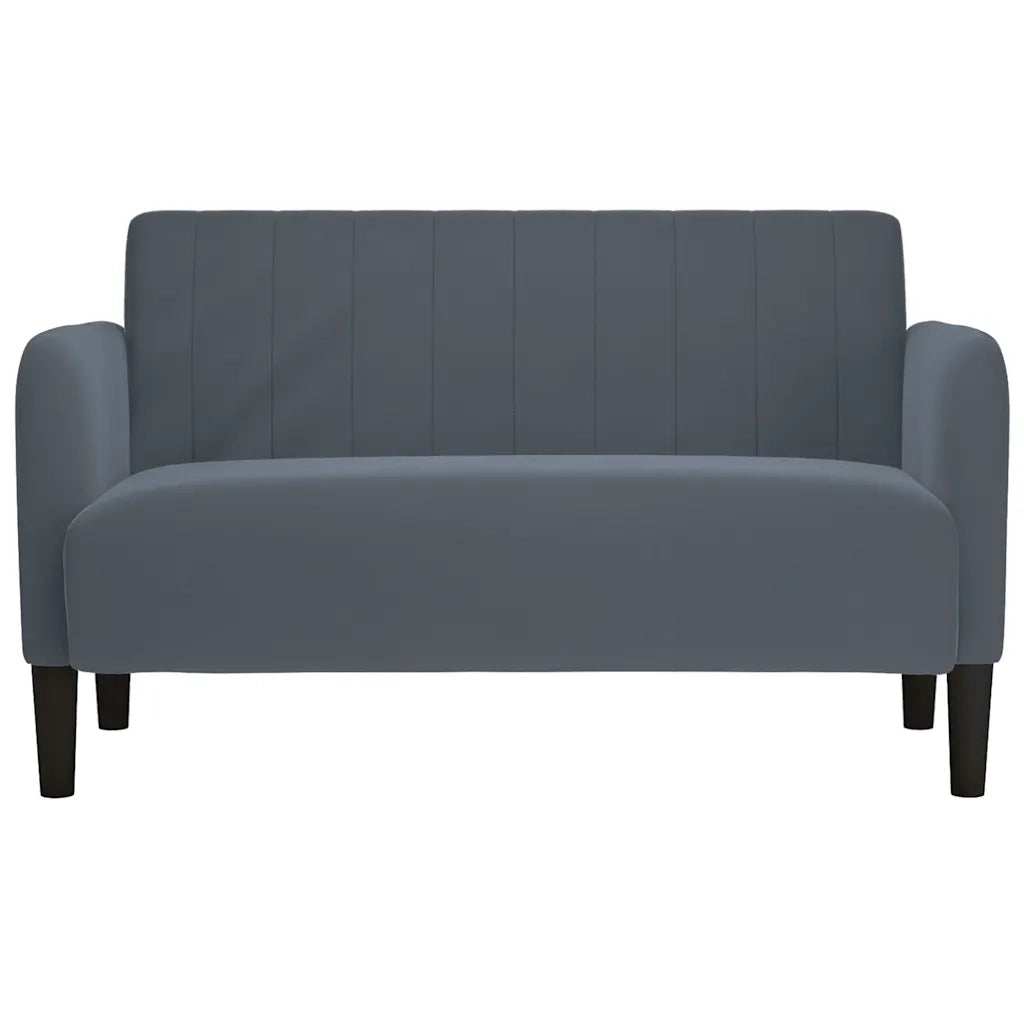 Divano Divanetto-Sofa Grigio Scuro 109 cm in Velluto