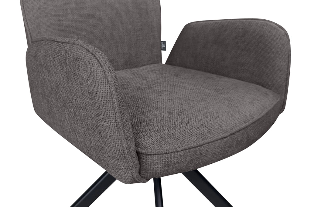 Sedia ufficio in tessuto, poltrona girevole grigio antracite – Oslo
