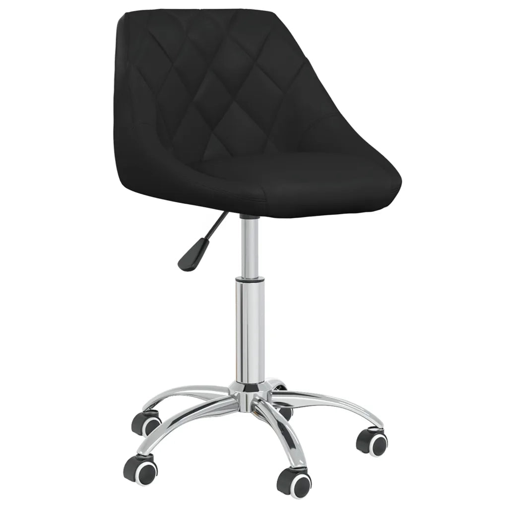Sedia da Pranzo Girevole Nera in Similpelle cod mxl 55100