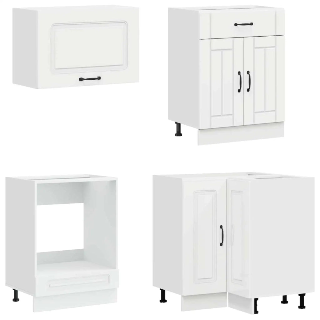Unità Cucina KALMAR 8 pcs Bianco Lucido Legno ingegnerizzato 3438461