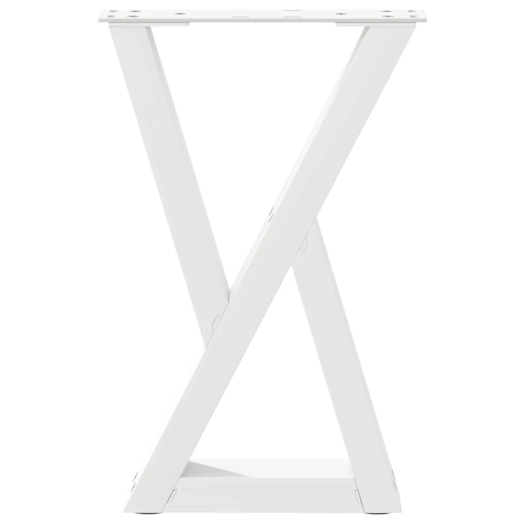 Set di 2 gambe regolabili per tavolino da caffè 28 x 43 cm design moderno ed elegante in acciaio bianco 02_0056983