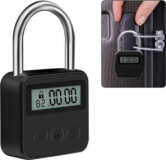 Blocco di sicurezza per cucina con display LCD caricabile via USB, massimo 99 ore, timer per prevenire cattive abitudini.