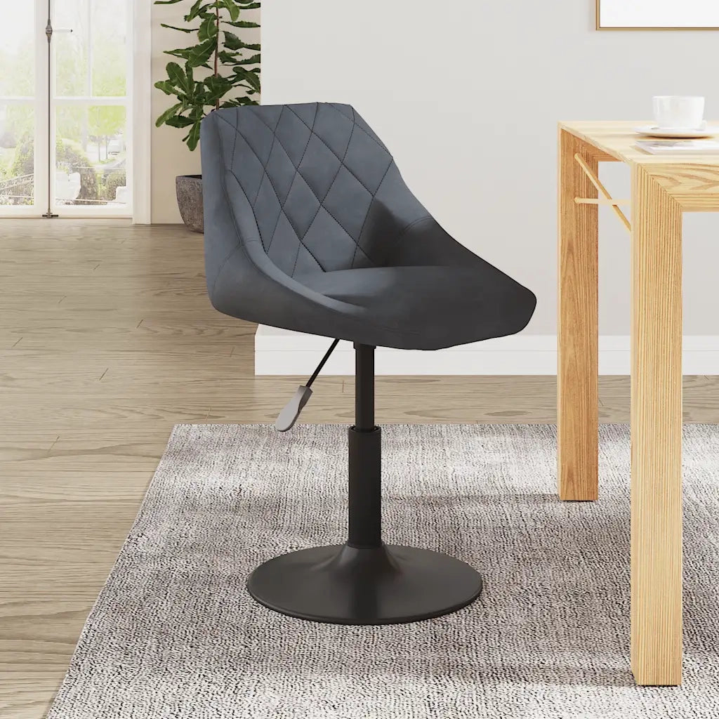 Sedia da Pranzo Grigio Scuro in Velluto 3088814