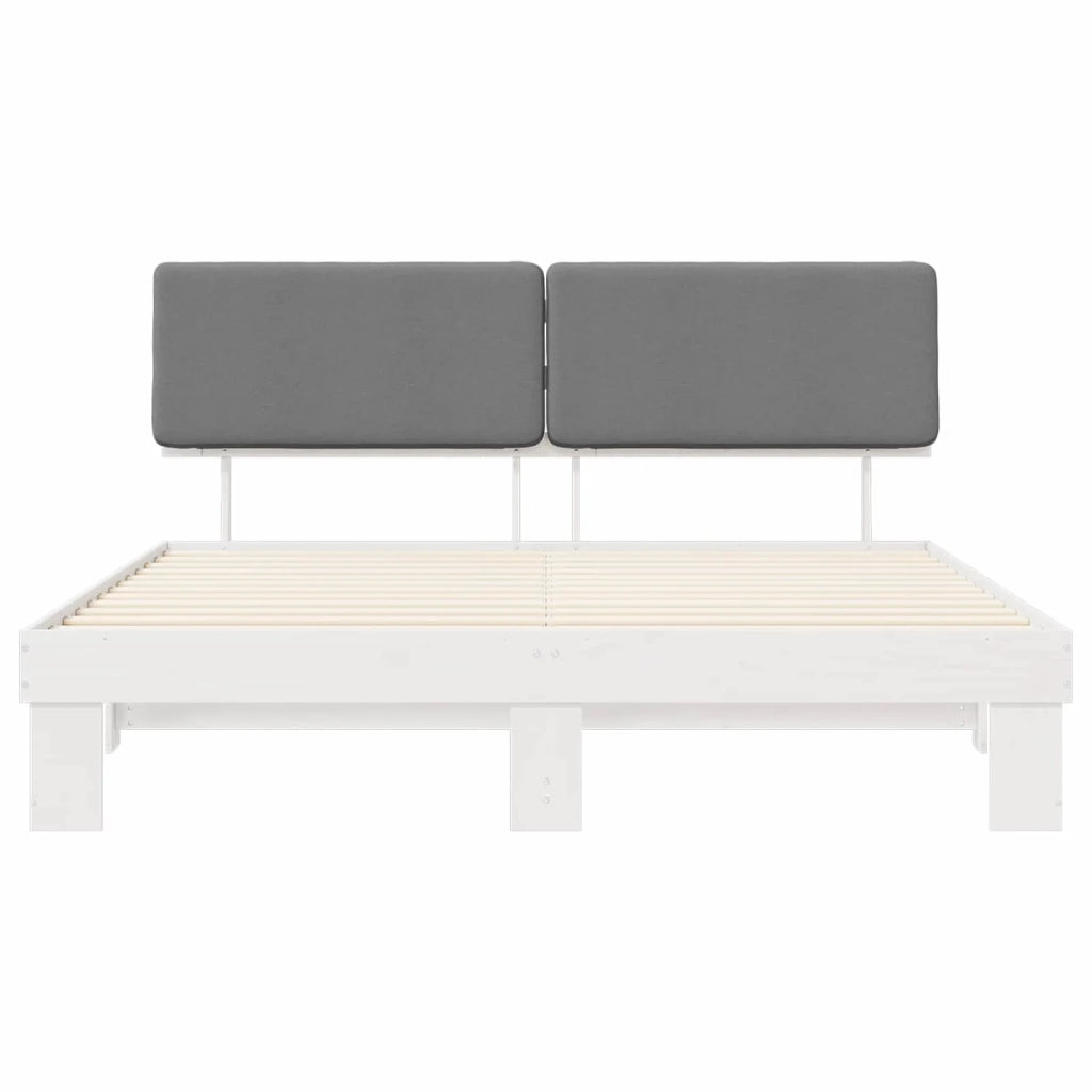 Letto con Testiera Rivestita Grigio chiaro 180 x 200 cm 3398083