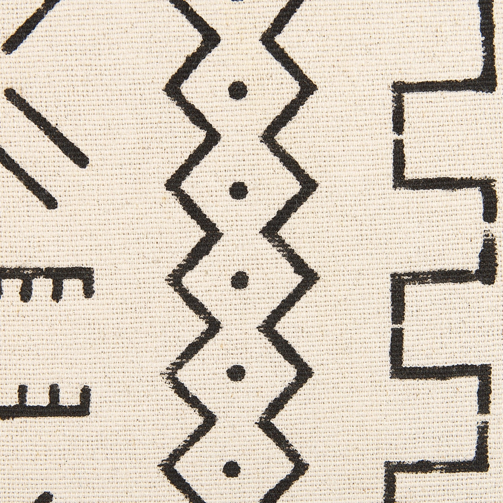 Set di 2 cuscini decorativi cotone bianco e nero 45 x 45 cm motivo geometrico stampa laminata stile boho accessori