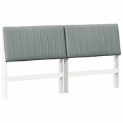 Testiera | Testata imbottita Grigio chiaro 180 cm Pino massello