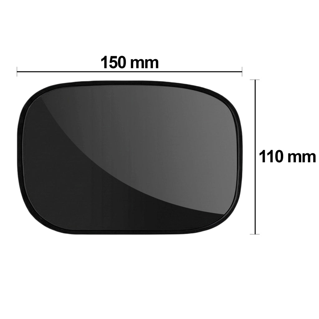 Specchio Interno per Auto con Parasole Grandangolare 170x110mm Nero Avizar