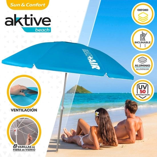 Ombrellone da spiaggia con protezione UV50 - Larghezza 220 cm