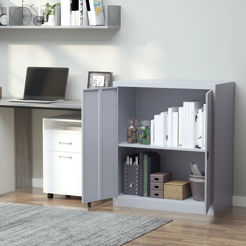 Armadio ¨C zephmum ¨C Grigio Acciaio 80x40x92.5cm