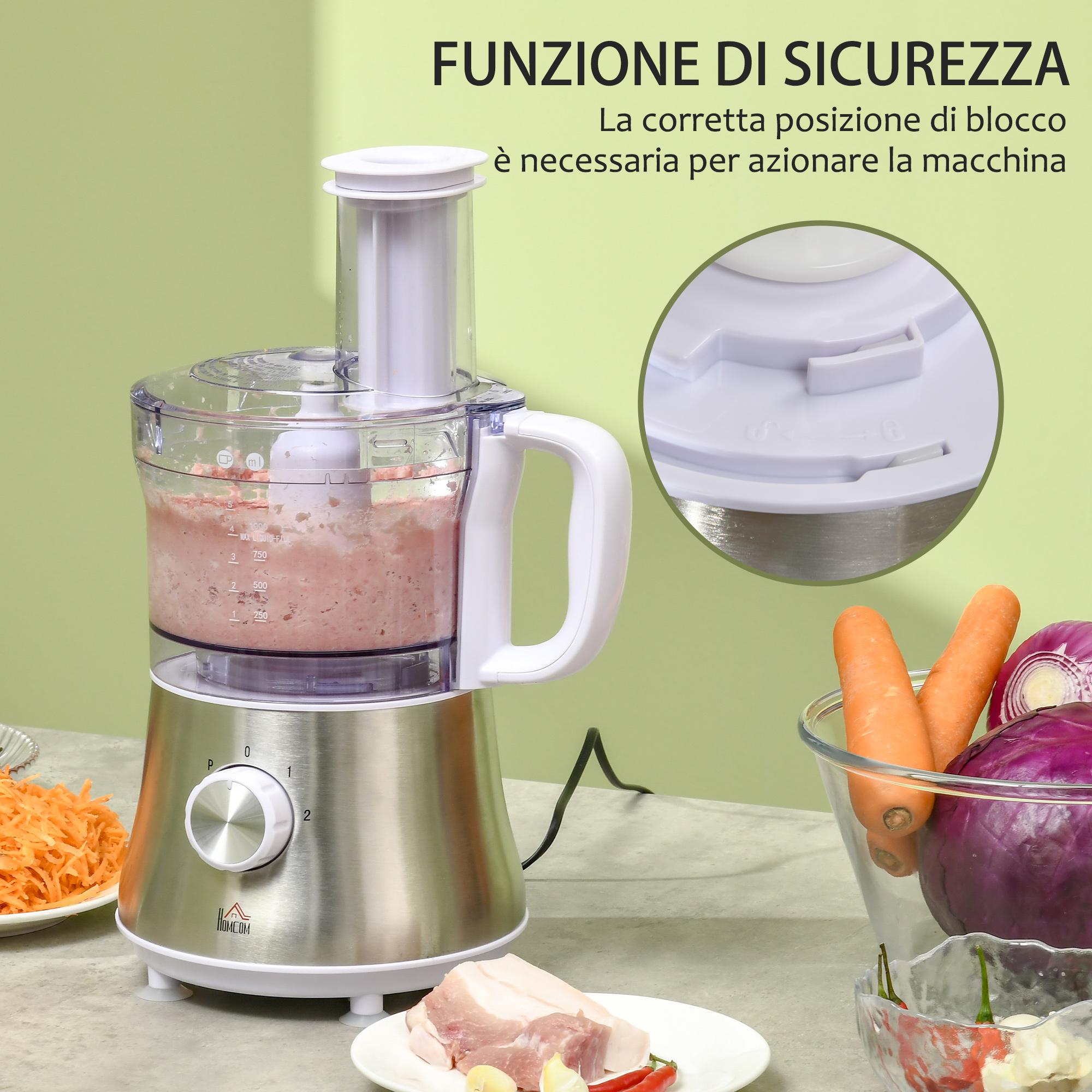 Frullatore 2 Velocità 20,5x19x16 cm 500W con Caraffa Bianco