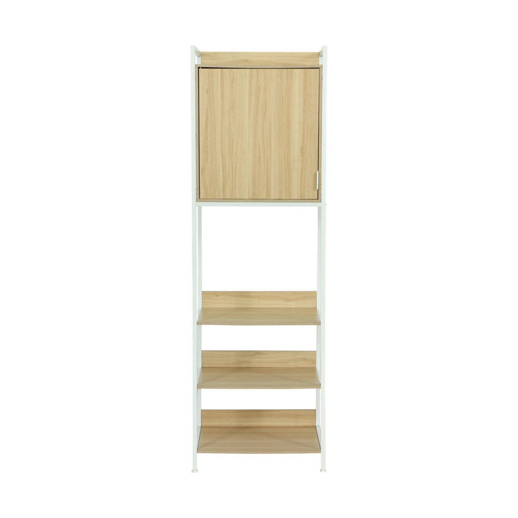 Modulo armadio con 5 ripiani e 1 anta, bianco
