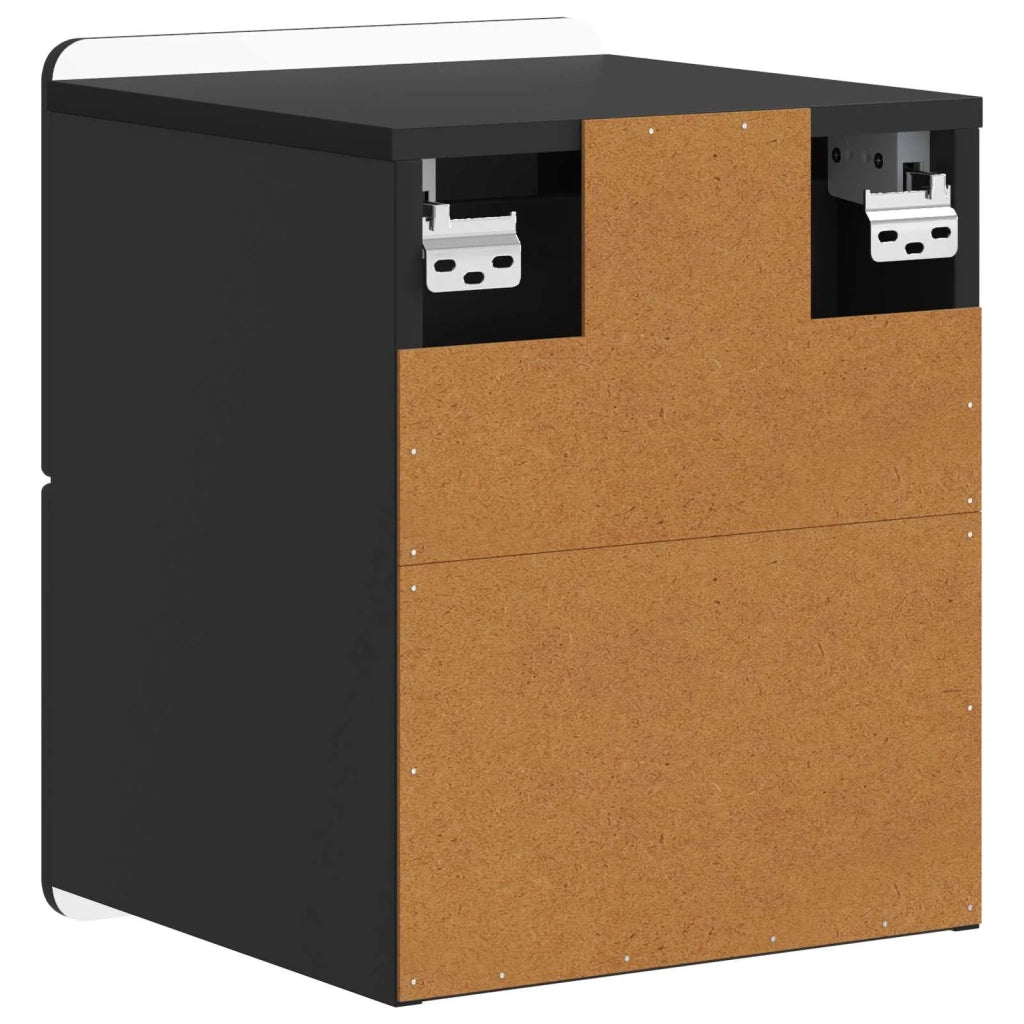 Mobiletto da notte a muro con cassetto Nero 33 x 34,5 x 43 cm 898297