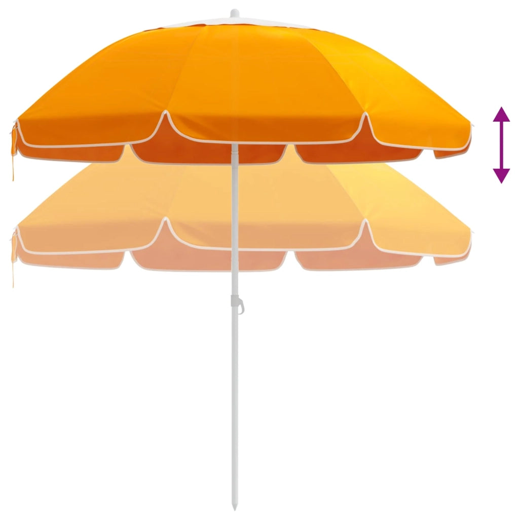 Ombrello da giardino 160 cm Poliestere 170T Arancione 42041348