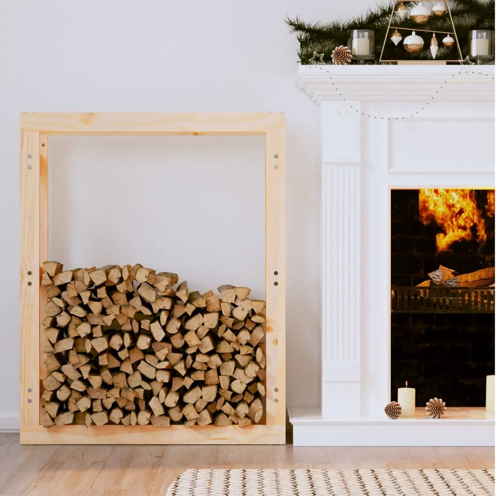 Portalegna 80x25x100 cm in Legno Massello di Pino 822417