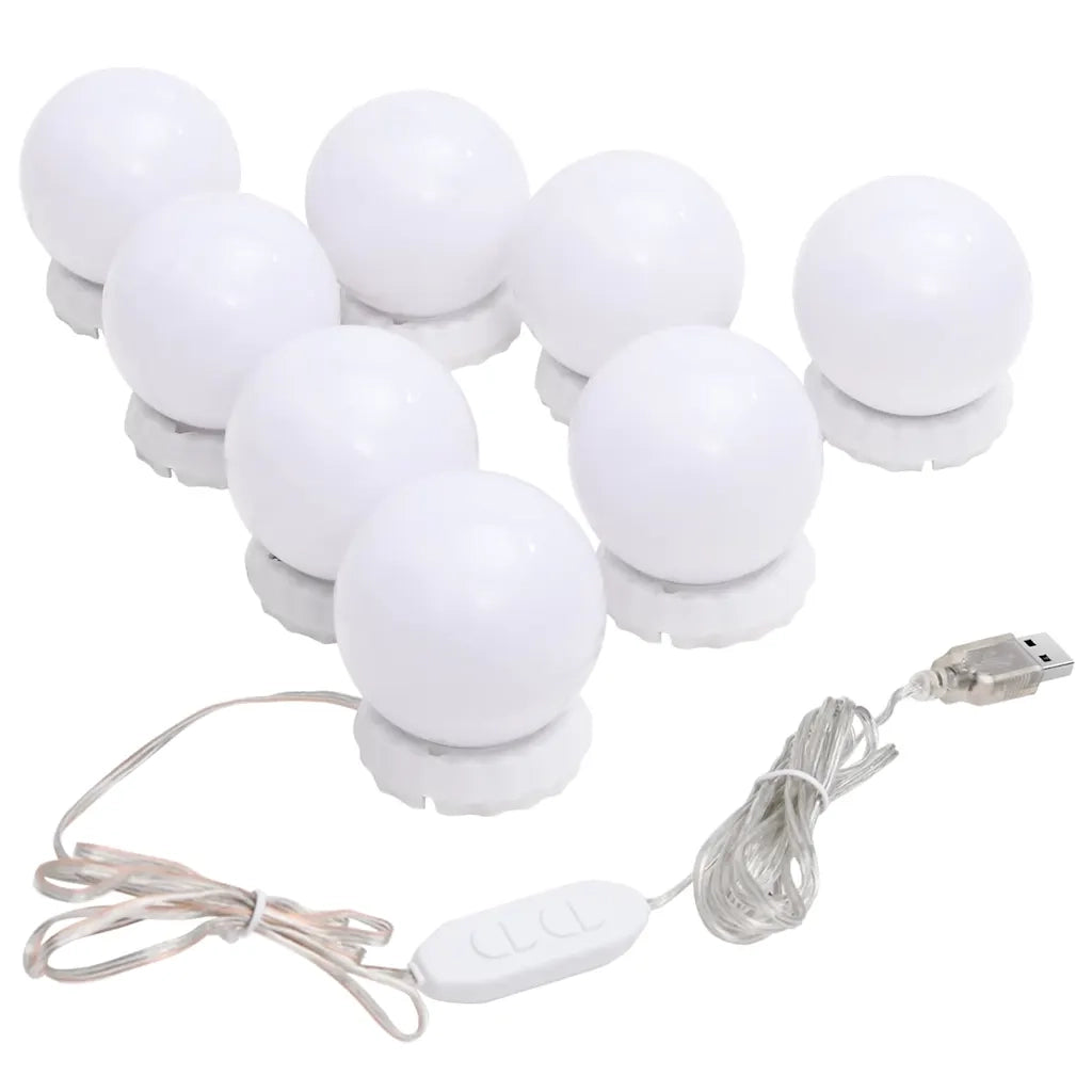 Specchio da Parete Rettangolare con Luci LED in Vetro 3078637