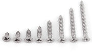Viti a testa platica/Phillips 200 pezzi - Viti autoallogante - Resistenti alla corrosione - Per uso interno/esterno - Resistenti 304 Acciaio inossidabile