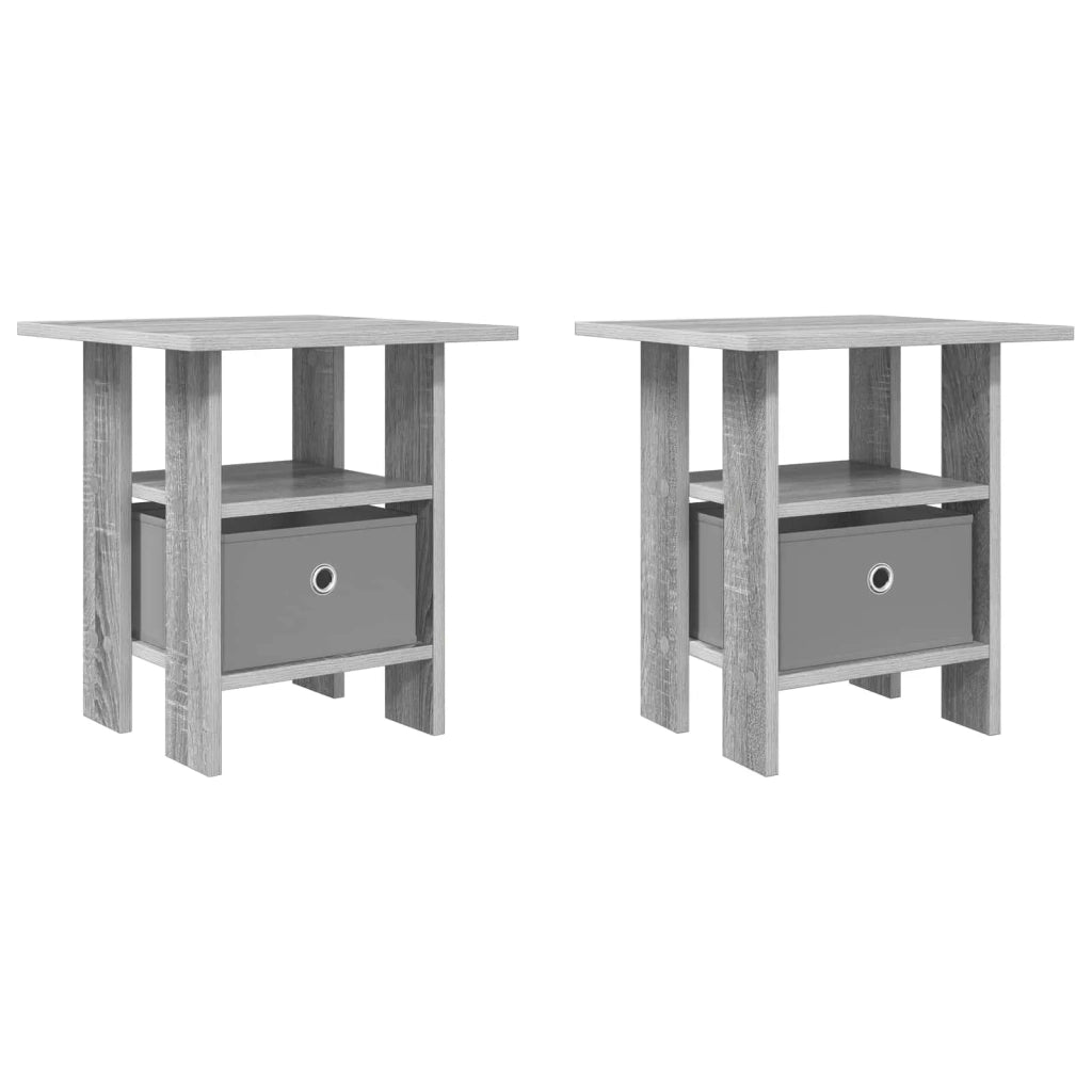 Comodino 2 pcs Grigio Sonoma 41 x 40 x 45 cm Legno multistrato 8000431