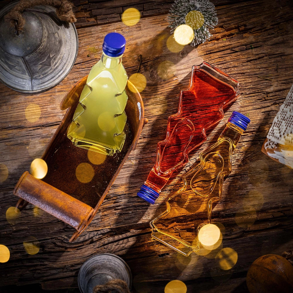 KADAX Butelka choinka 200ml pakiet 10szt z zakętką
