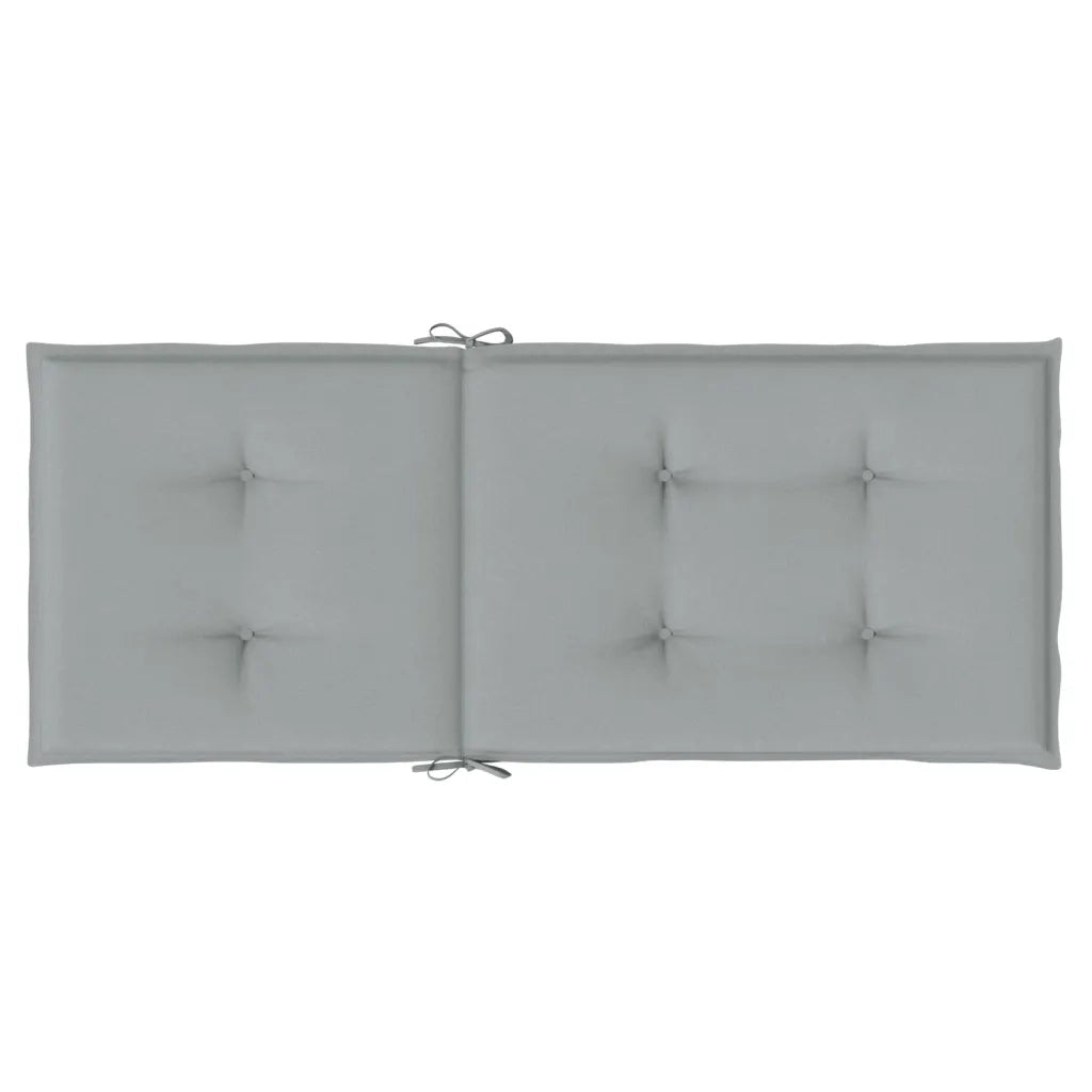Cuscini Sedia Schiena Alta 2 Grigio MÃ©lange 120x50x4 Tessuto