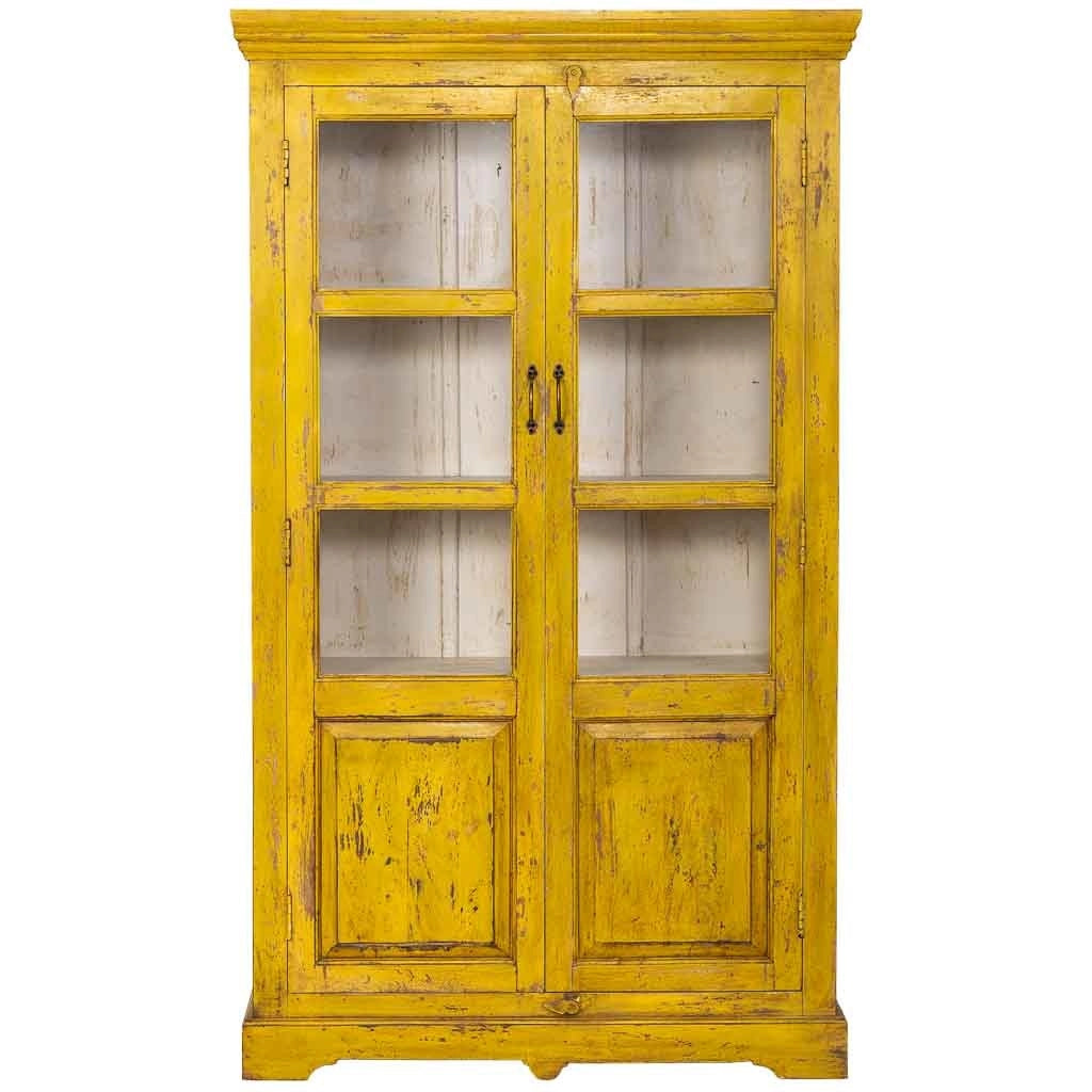 Vetrina in legno giallo 105x40x180h cm