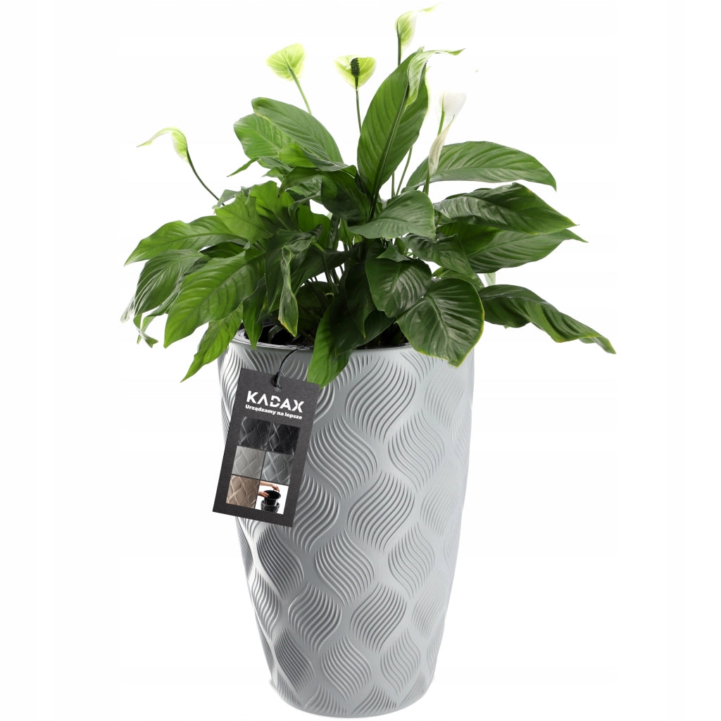 Vaso da fiori KADAX con inserto 58 cm, copertura per vaso da fiori in plastica alta