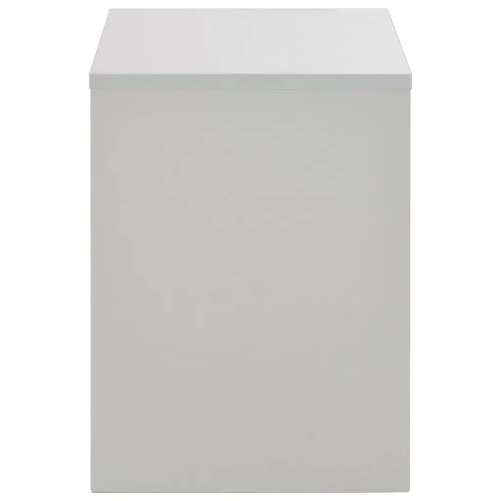 Toeletta | Tavolo da Trucco con Specchio e Sgabello Grigio 104x45x131 cm