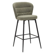 Set di 2 Sgabelli Alti VKH433, Verde, Metallo, 52x59x108 cm