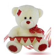 Trade Shop - Orso Peluche Con Fiocco Festone Ti Amo Tanto Tanto Tanto 30cm San Valentino 93864 -