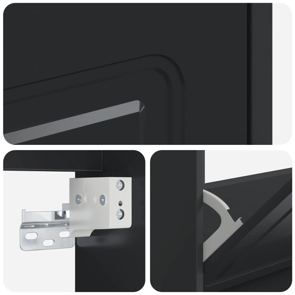 Mobiletto per Scarpe da Muro UTRECHT 71 x 17 x 86 cm Nero 897736