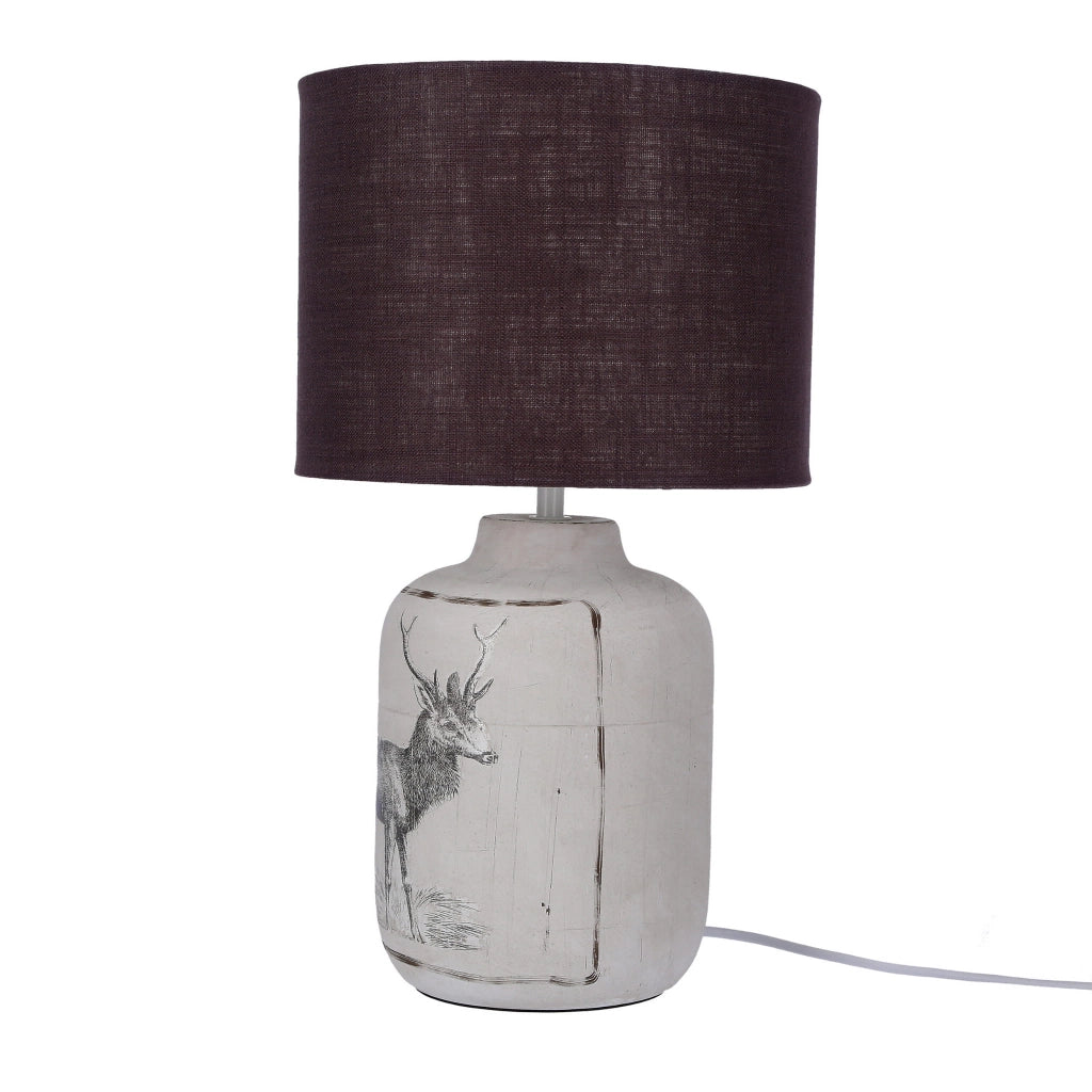 Lampada da tavolo Candellux Walia bianca ceramica 40 cm