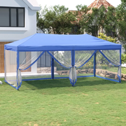 Tenda per Feste Pieghevole con Pareti Laterali Blu 3x6 m 93549