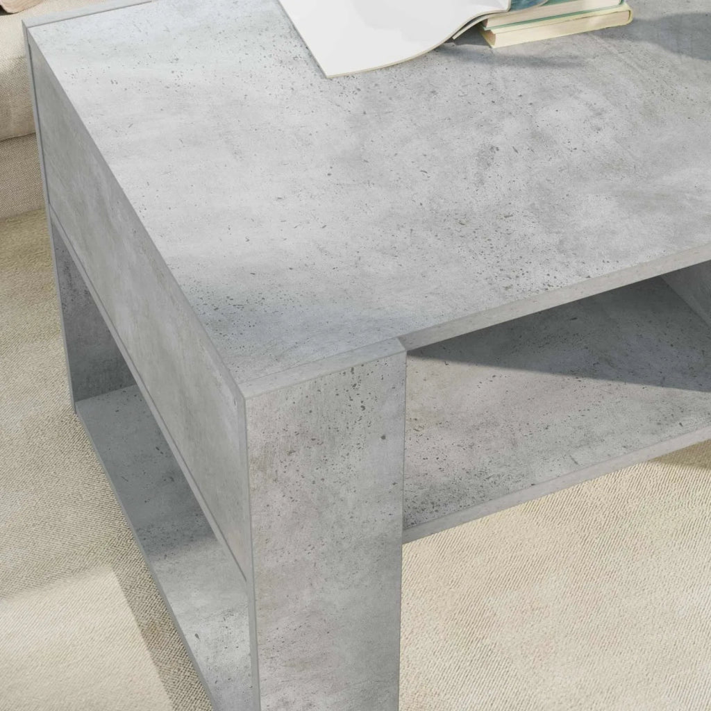 Tavolino da salotto Grigio cemento 92 x 53 x 45 cm 8000095