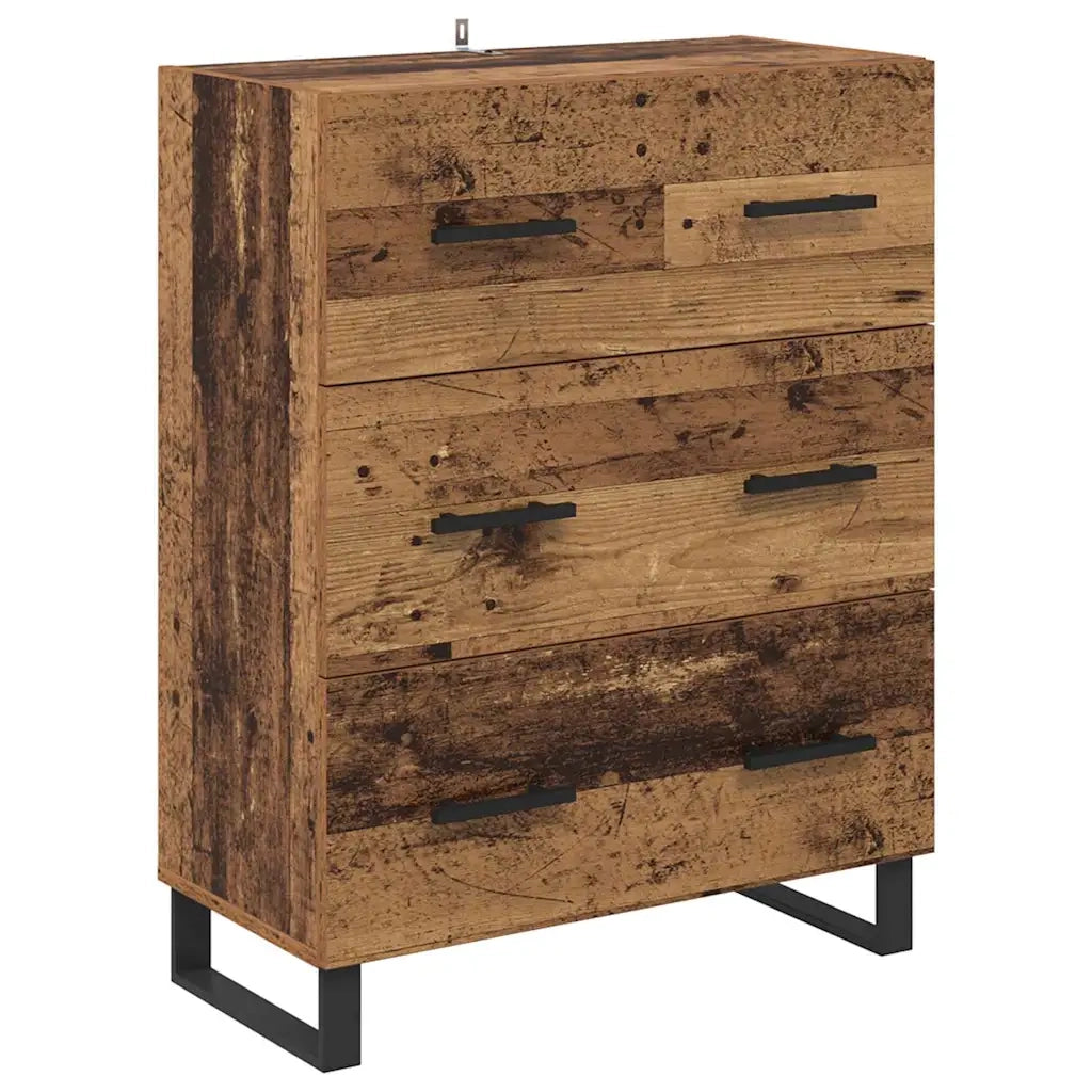 Credenza con cassetto 2 pcs Legno vecchio Legno multistrato
