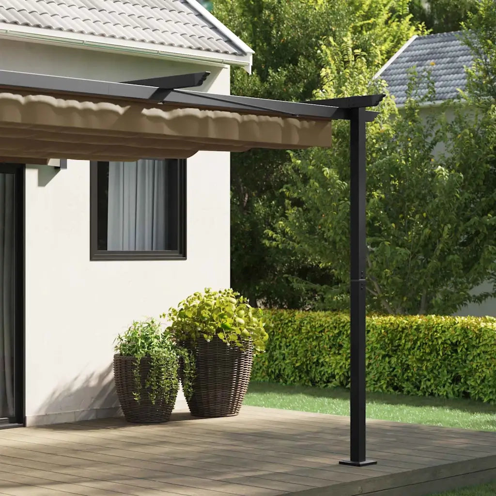 vidaXL Gazebo a Muro Talpa Acciaio