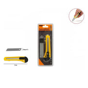 Trade Shop - Taglierino Cutter Professionale 15 Cm Con Fermo Blocco Guida Lame Da 18 Mm 71075 -