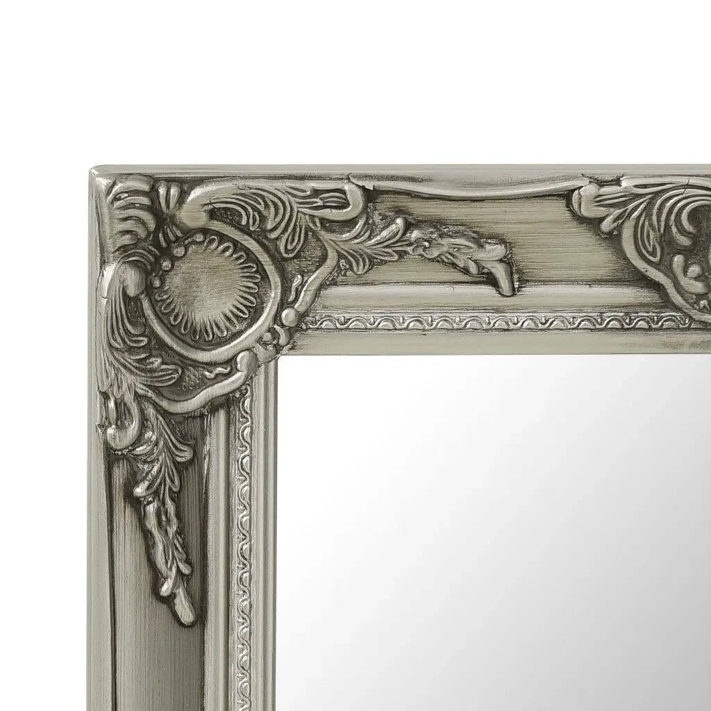 Specchio da Parete Stile Barocco 50x50 cm Argento