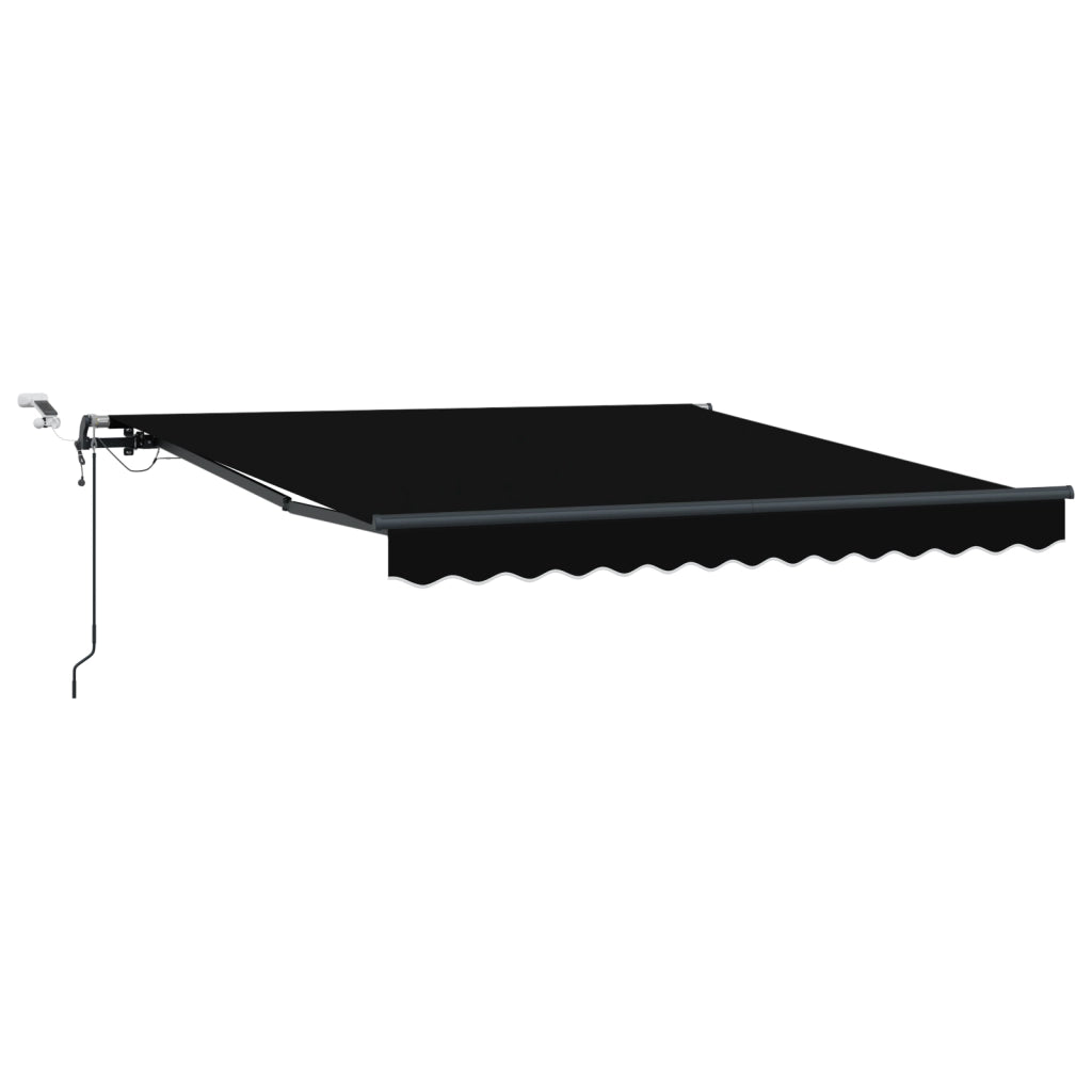 Tenda Retrattile Automatica  con LED Nera 350x250 cm