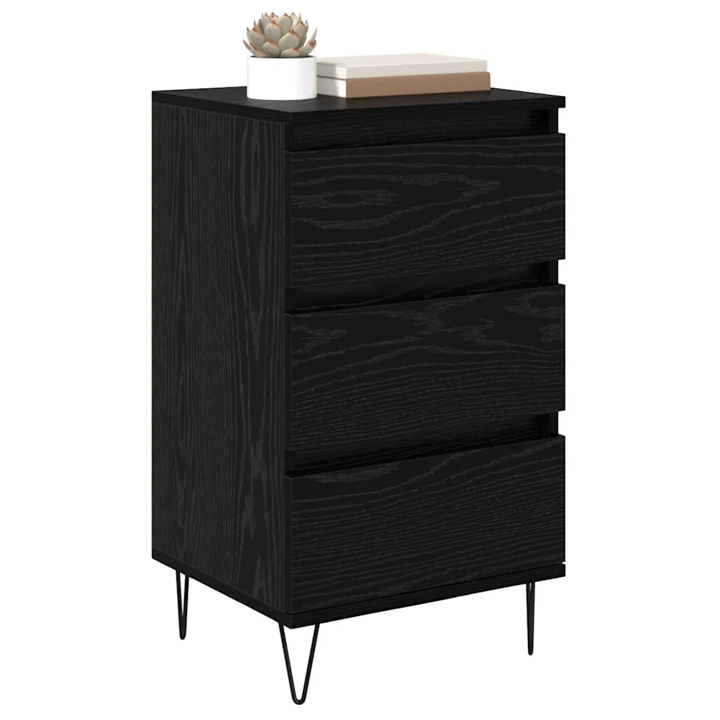 Credenza con Cassetto-Buffet-Armadio da cucina Rovere Nero 40 x 35 x 70 cm 459098