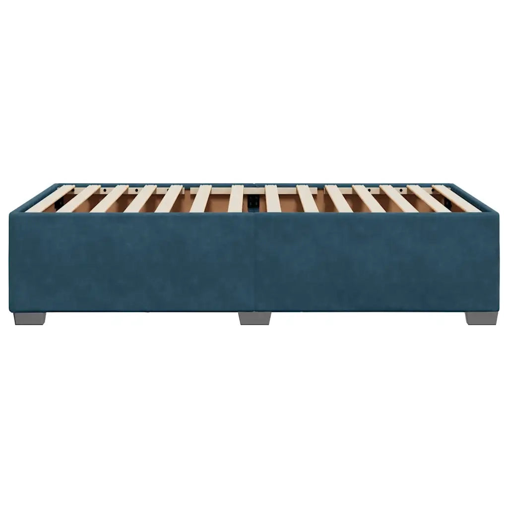 Letto singolo | Letto per adulti | Giroletto Blu 90x190 cm in Velluto