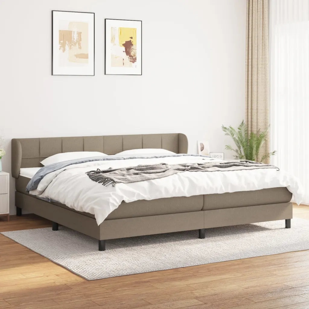 Giroletto a Molle con Materasso Tortora 200x200 cm in Tessuto cod mxl 63290